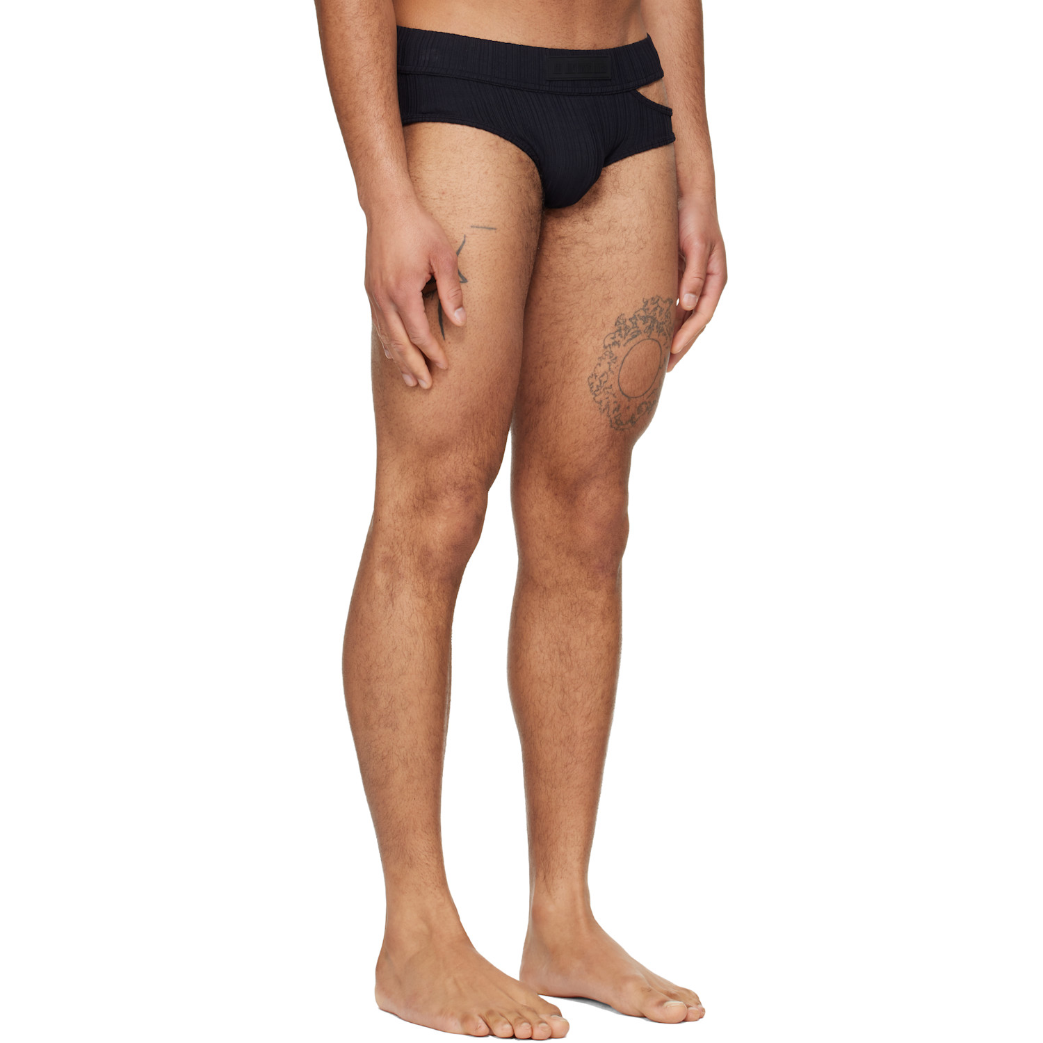  Lgn Louis Gabriel Nouchi Black Asymmetrical Opening Briefs 
