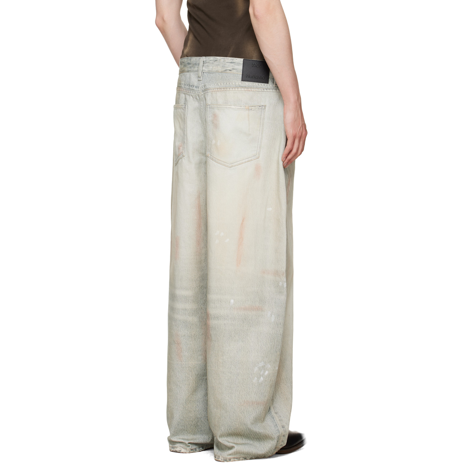  Won Hundred Blue Lyon Printed Denim Jeans 