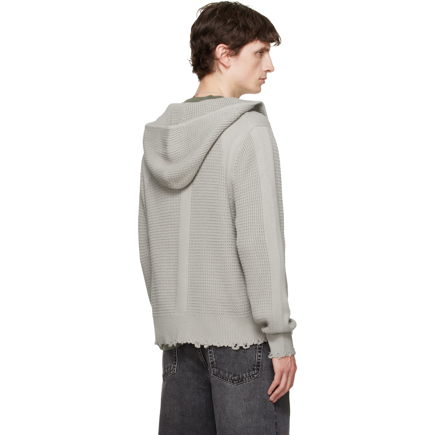  Won Hundred Gray Glasgow Knit Hoodie 
