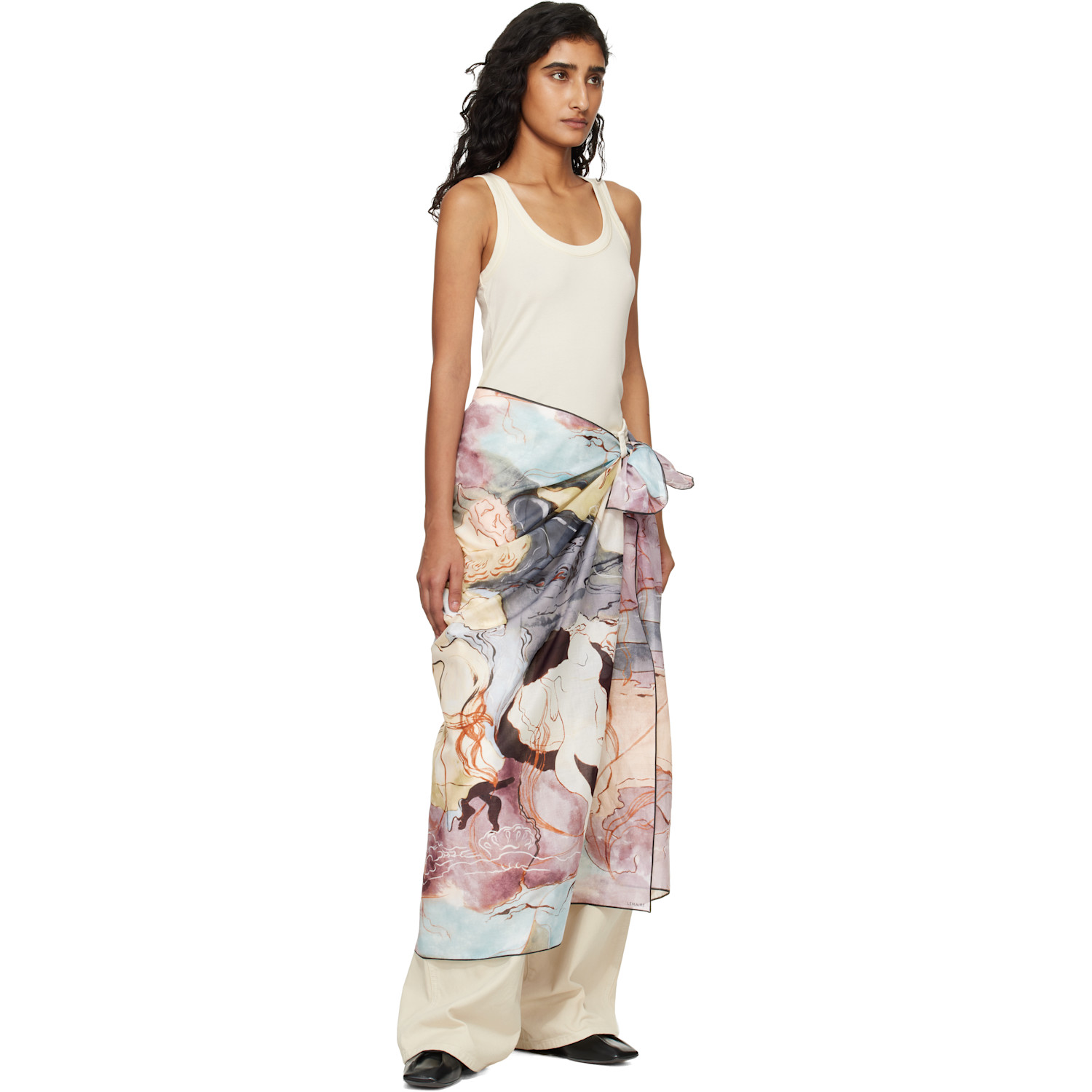  Lemaire Multicolor Aquarel Pareo Scarf 