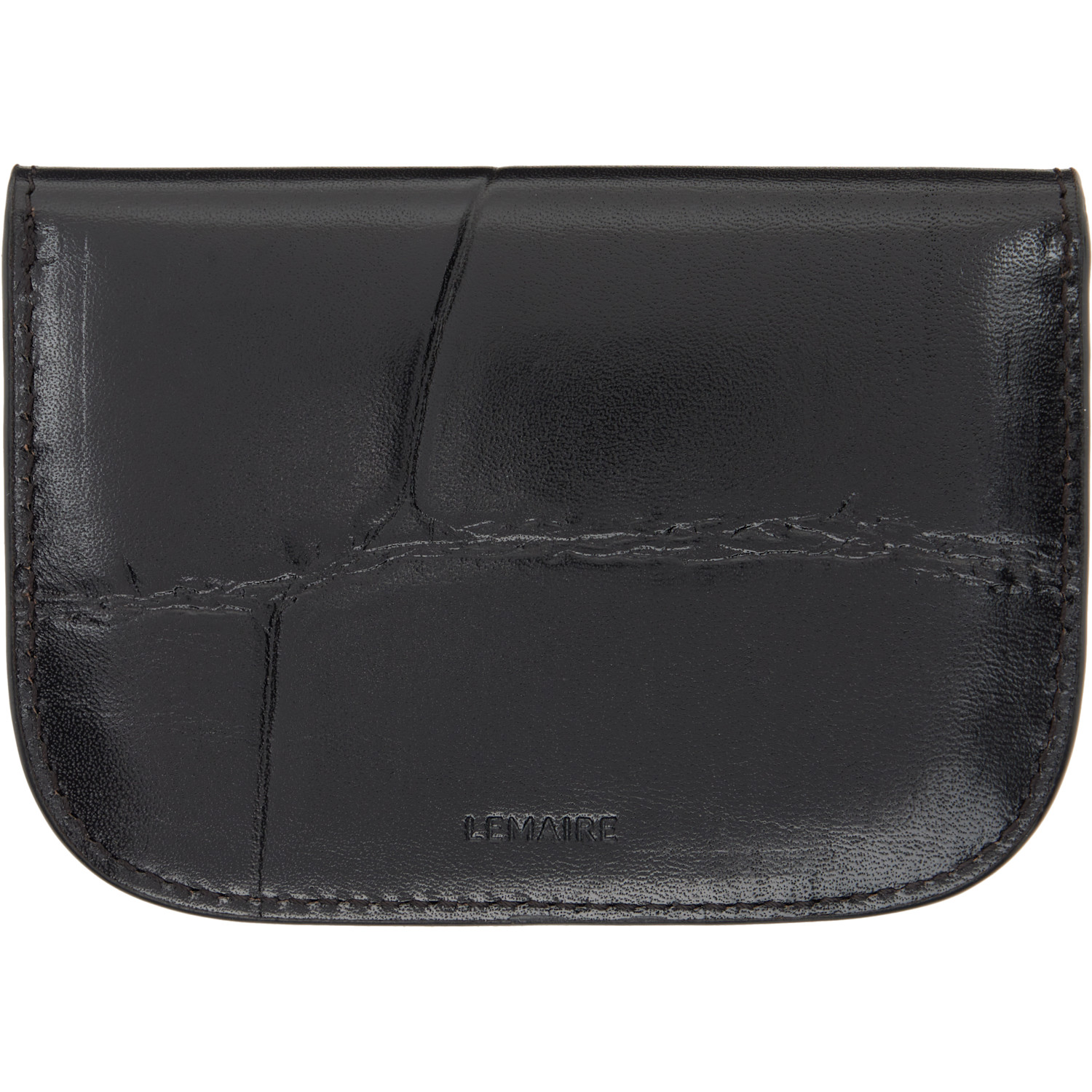  Lemaire Brown Soft Tab Card Holder 