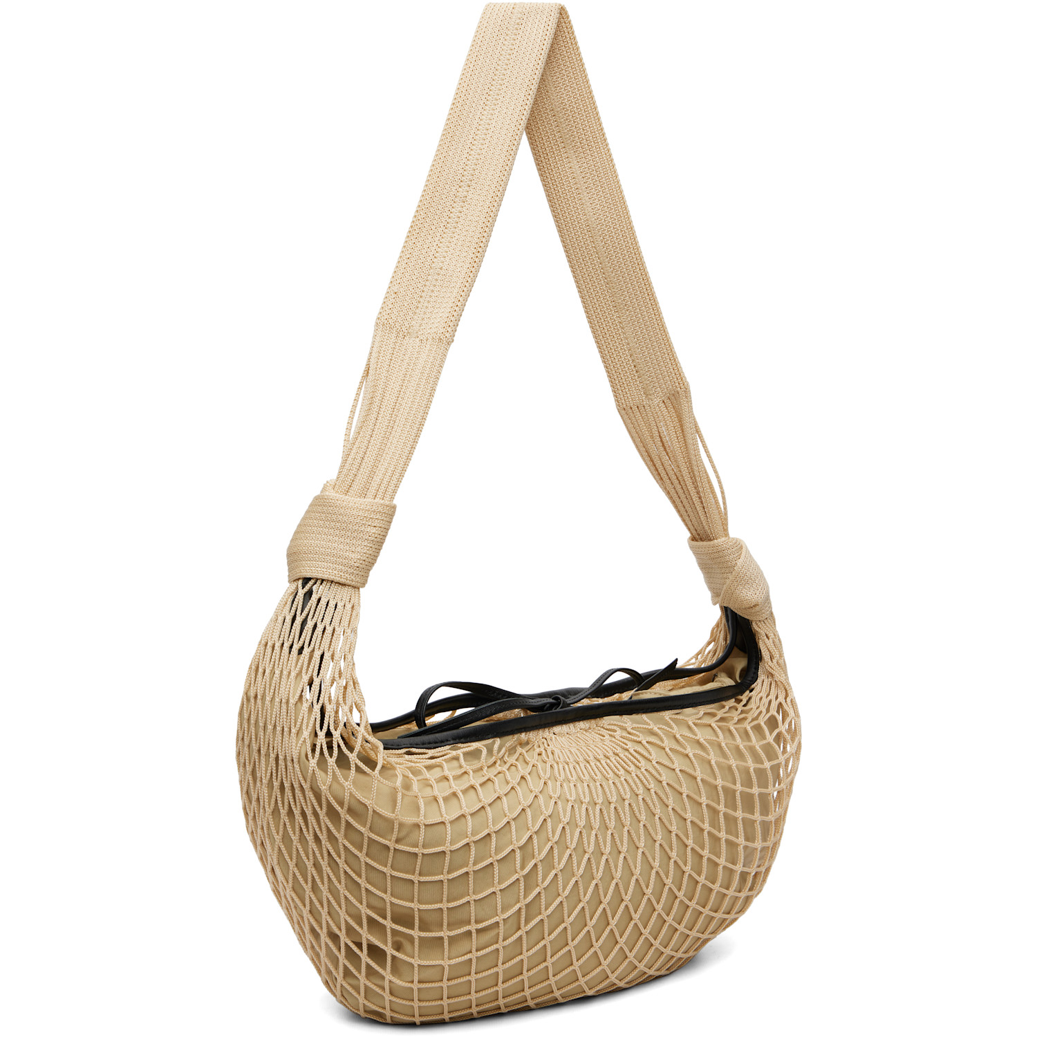  Lemaire Beige Croissant Filt Bag 