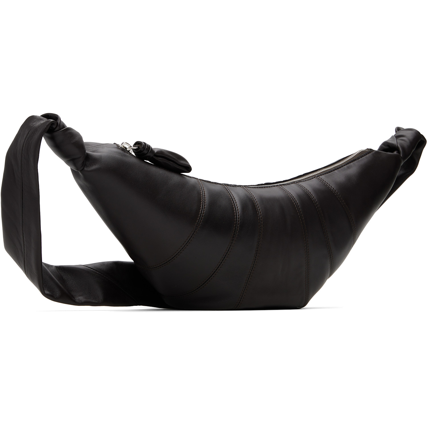  Lemaire Brown Medium Croissant Bag 