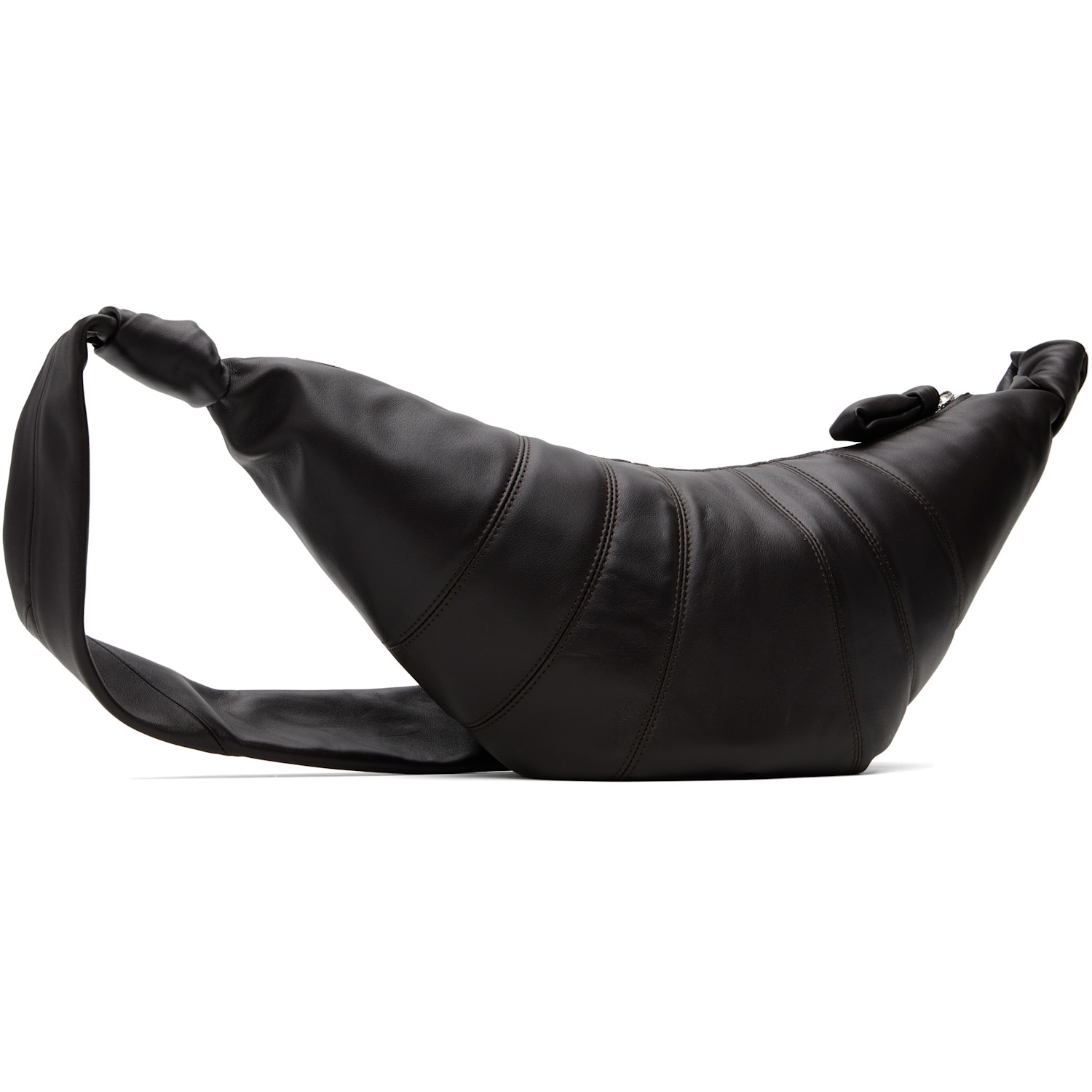  Lemaire Brown Medium Croissant Bag 