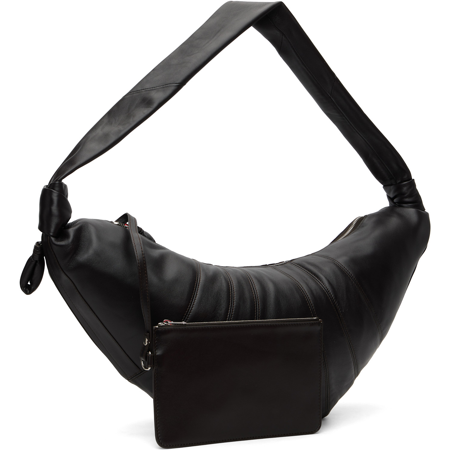  Lemaire Brown Large Croissant Bag 