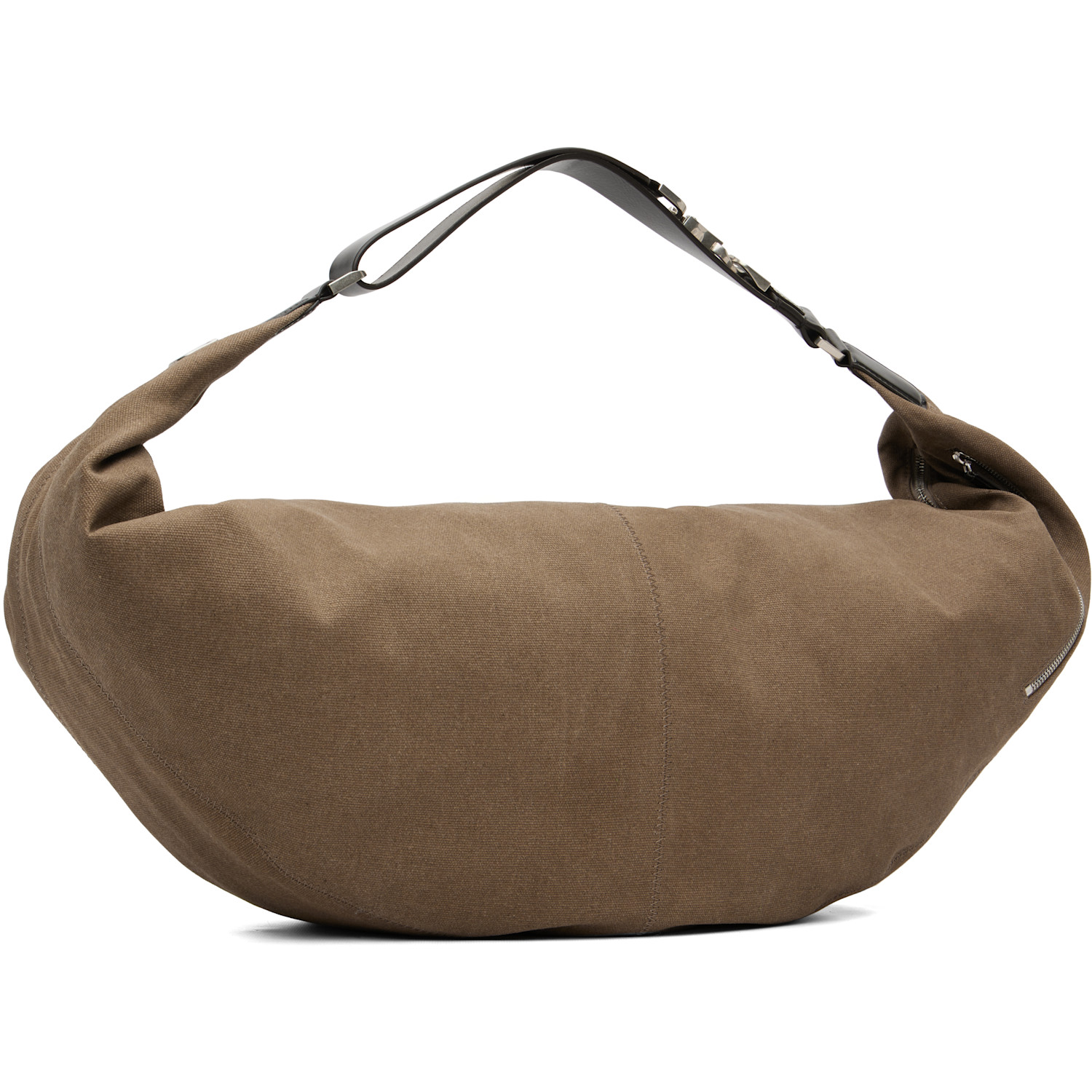  Lemaire Brown Xl Quiver Clip Bag 