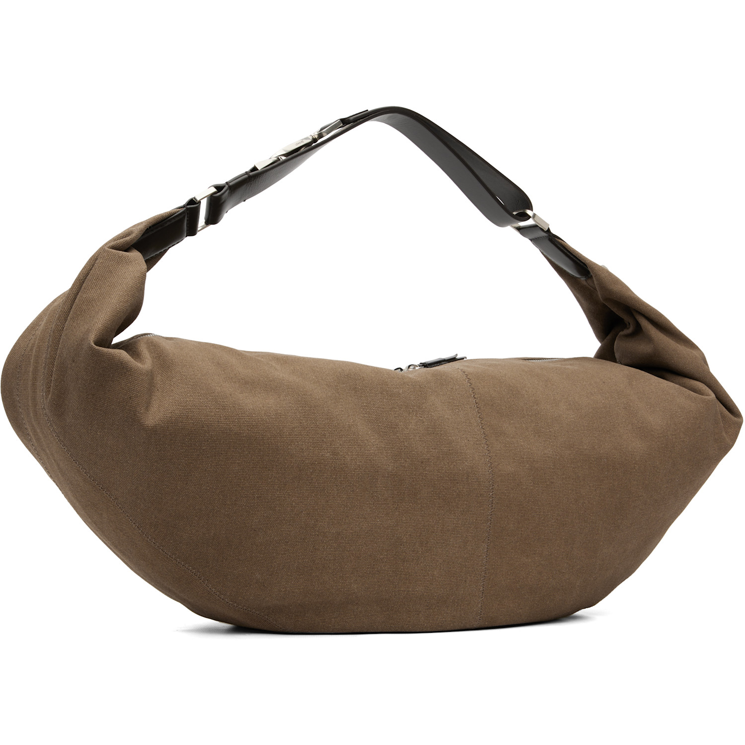  Lemaire Brown Xl Quiver Clip Bag 