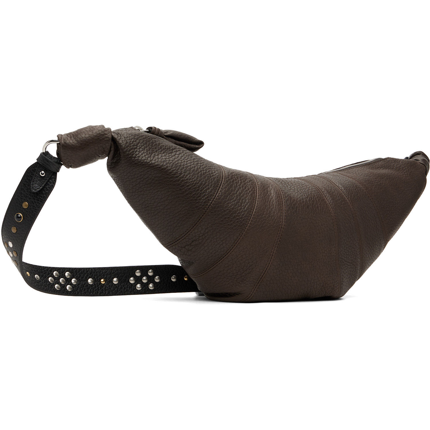  Lemaire Brown Western Studs Medium Croissant Bag 