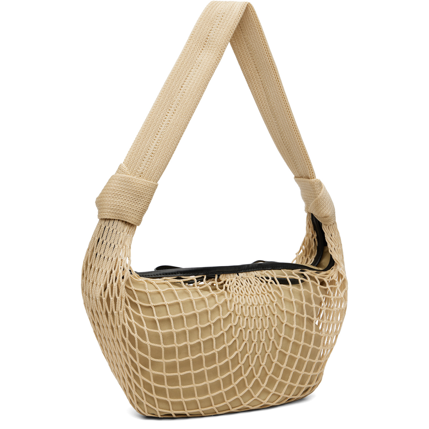  Lemaire Beige Fortune Croissant Filt Bag 