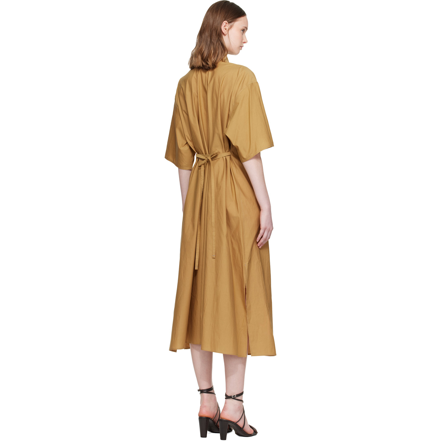  Lemaire Tan Reversible Tube Midi Dress 
