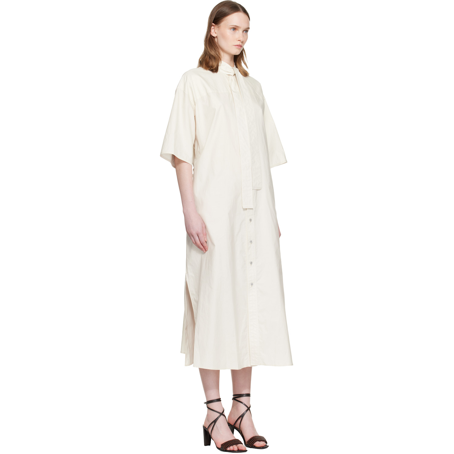  Lemaire White Reversible Tube Midi Dress 