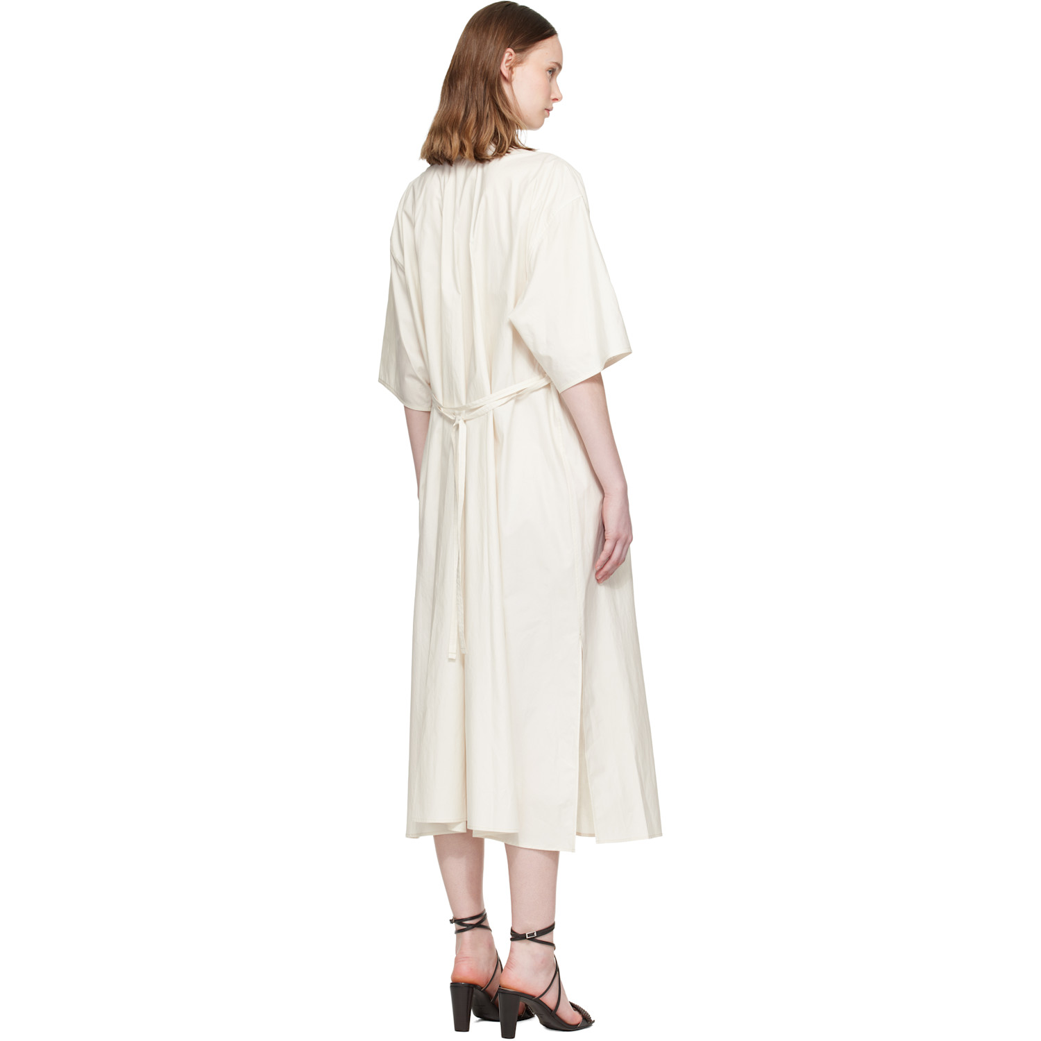  Lemaire White Reversible Tube Midi Dress 