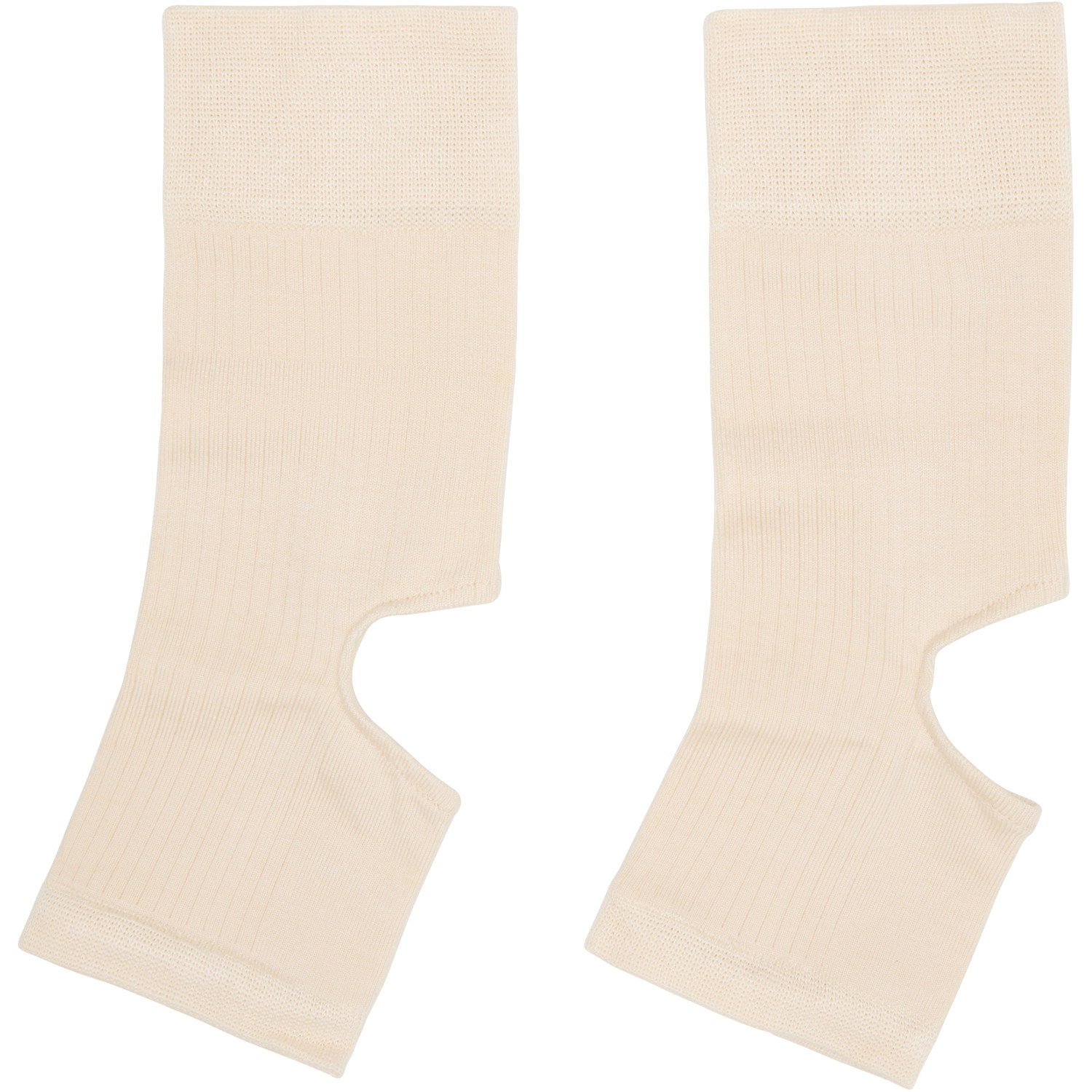  Lemaire Beige Cut-out Rib Gaiter Socks 