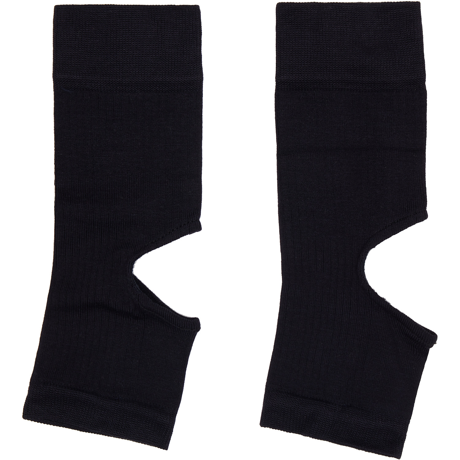  Lemaire Navy Cut-out Rib Gaiter Socks 