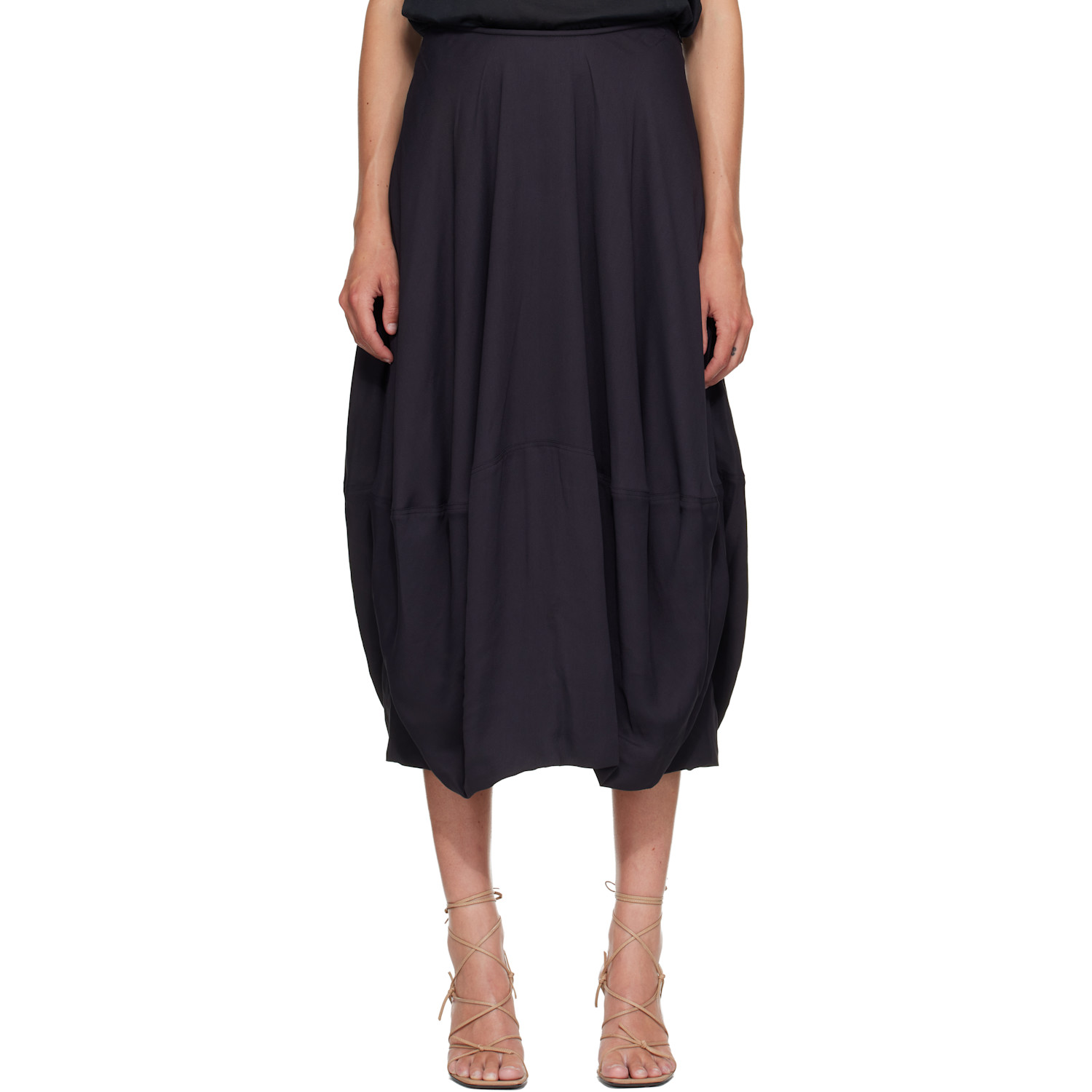 LEMAIRE Black Balloon Maxi Skirt
