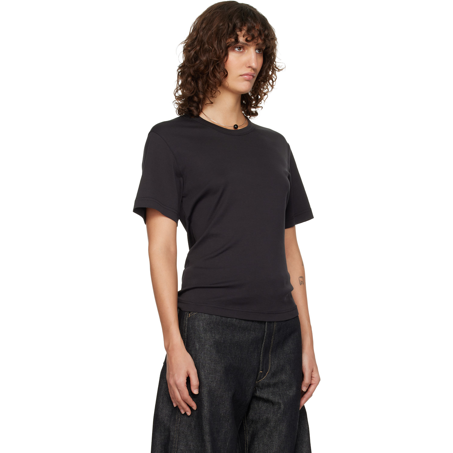  Lemaire Black Rib T-shirt 