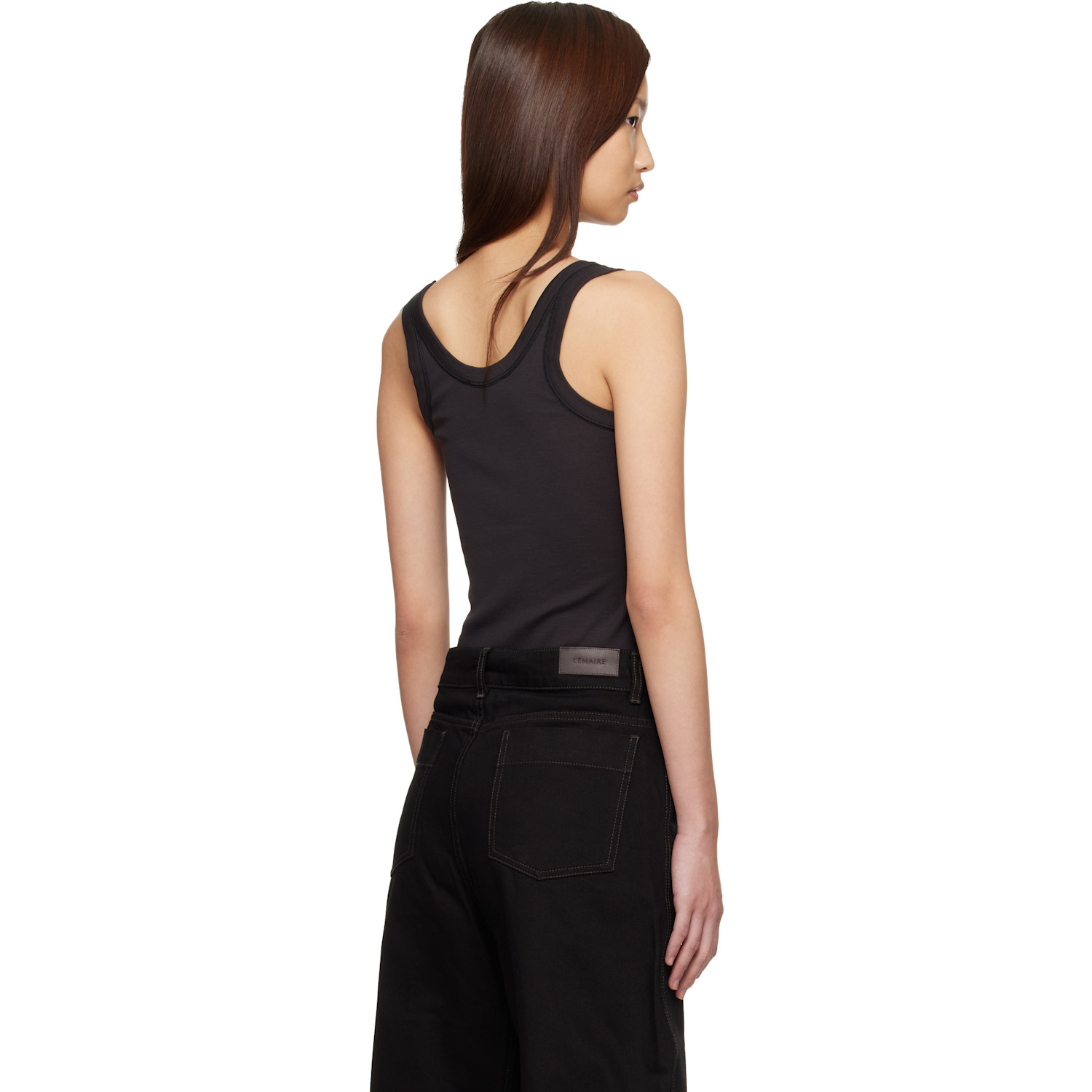  Lemaire Black Rib Tank Top 