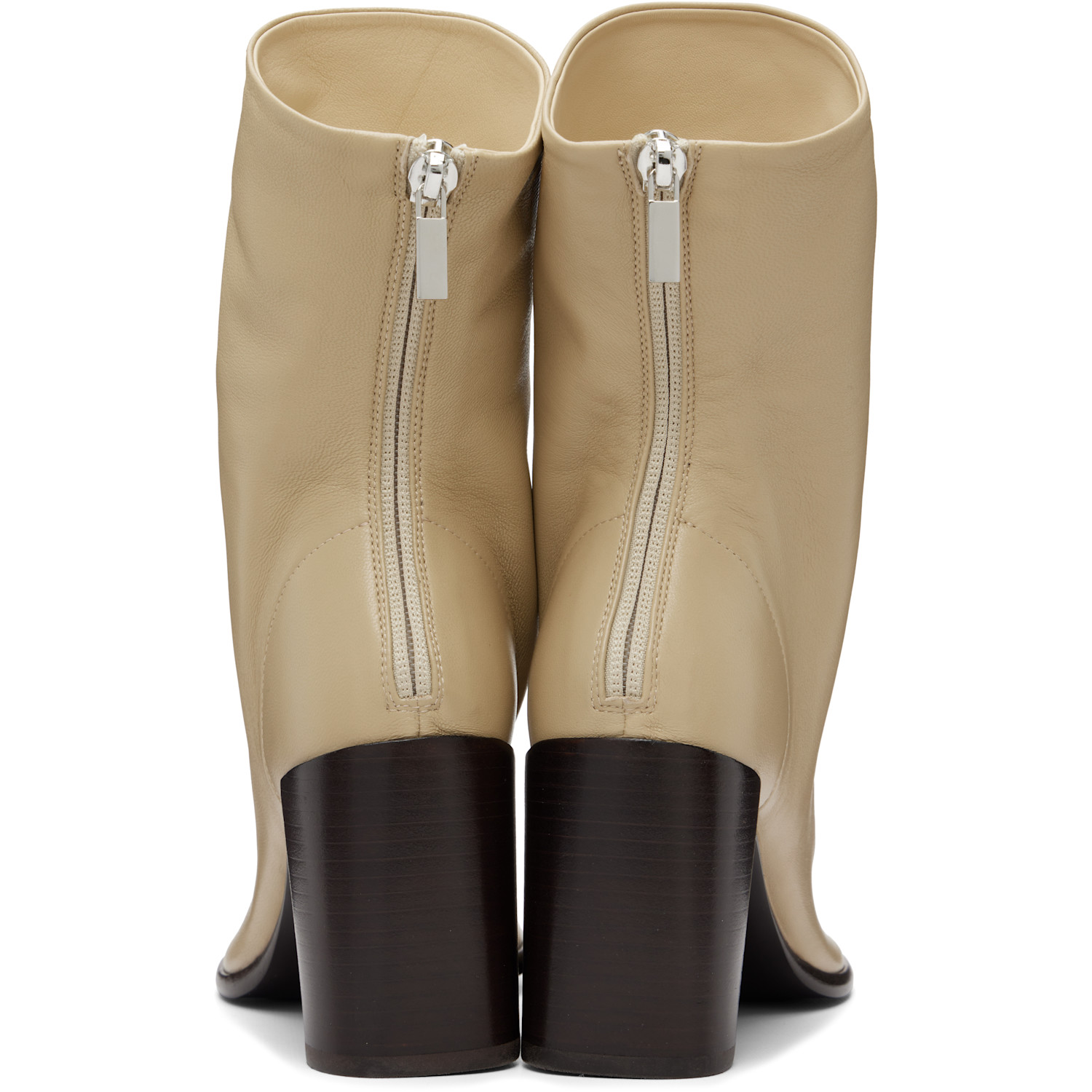  Lemaire Beige 80mm Glove Ankle Boots 
