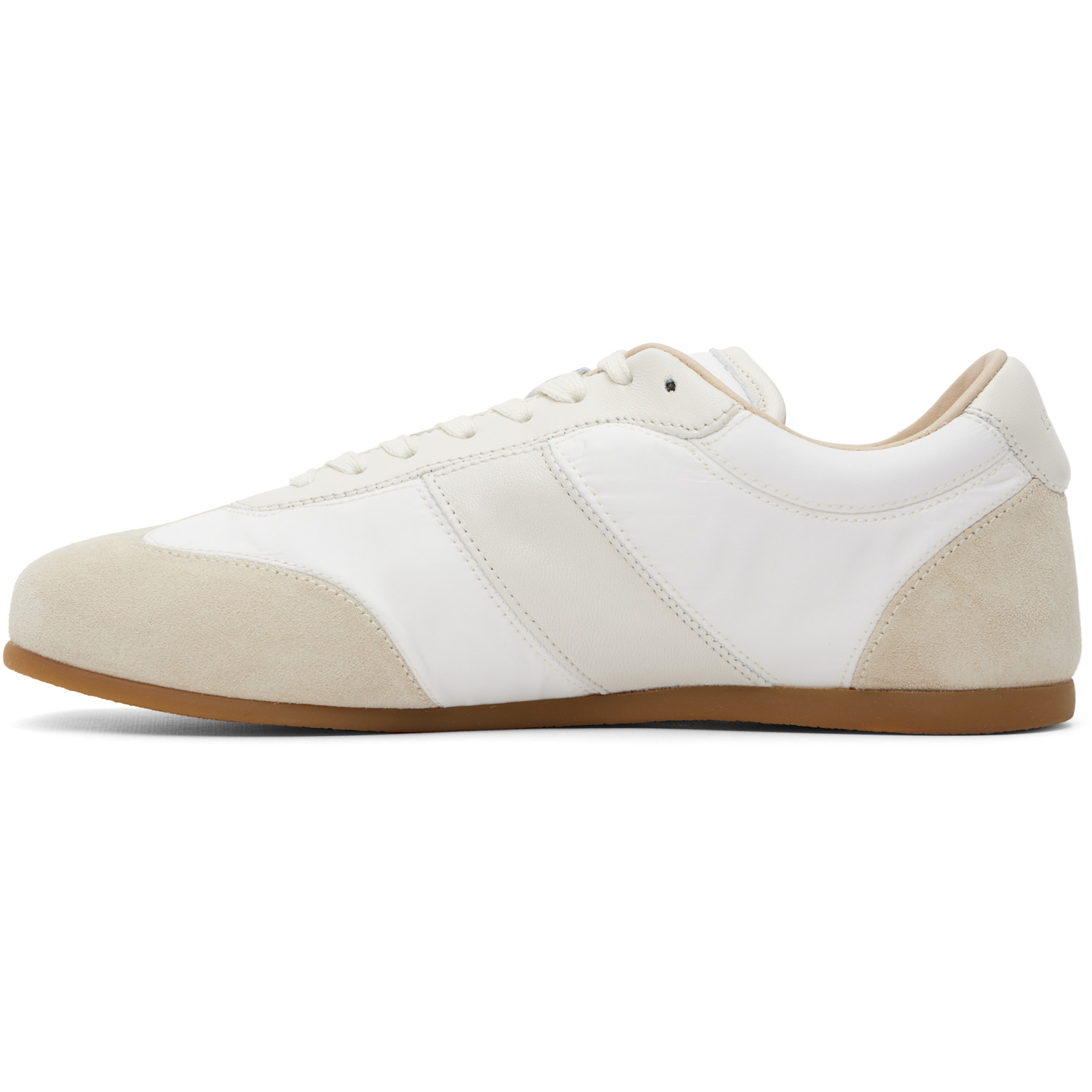  Lemaire White & Beige Soft Runner Sneakers 