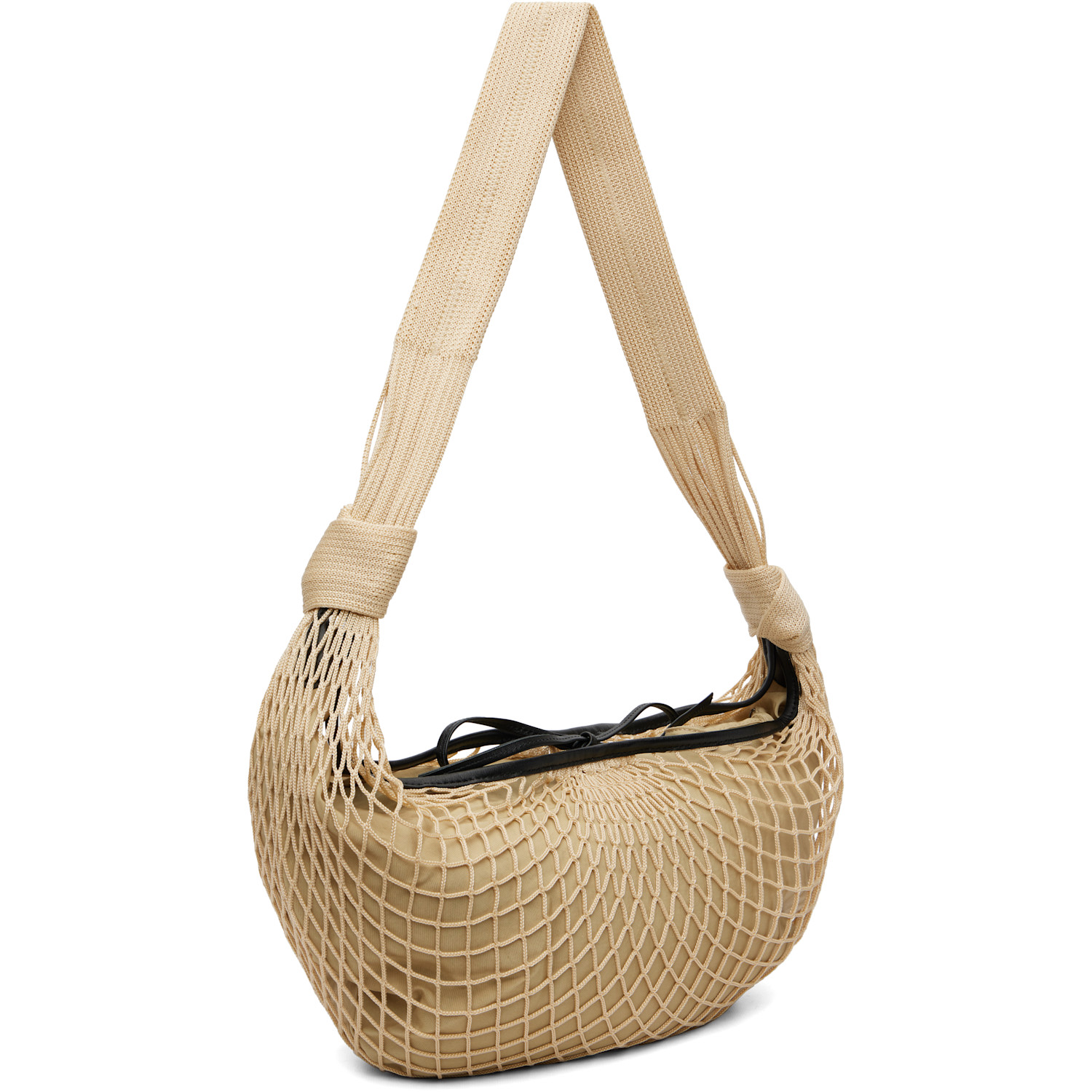  Lemaire Beige Croissant Filt Bag 