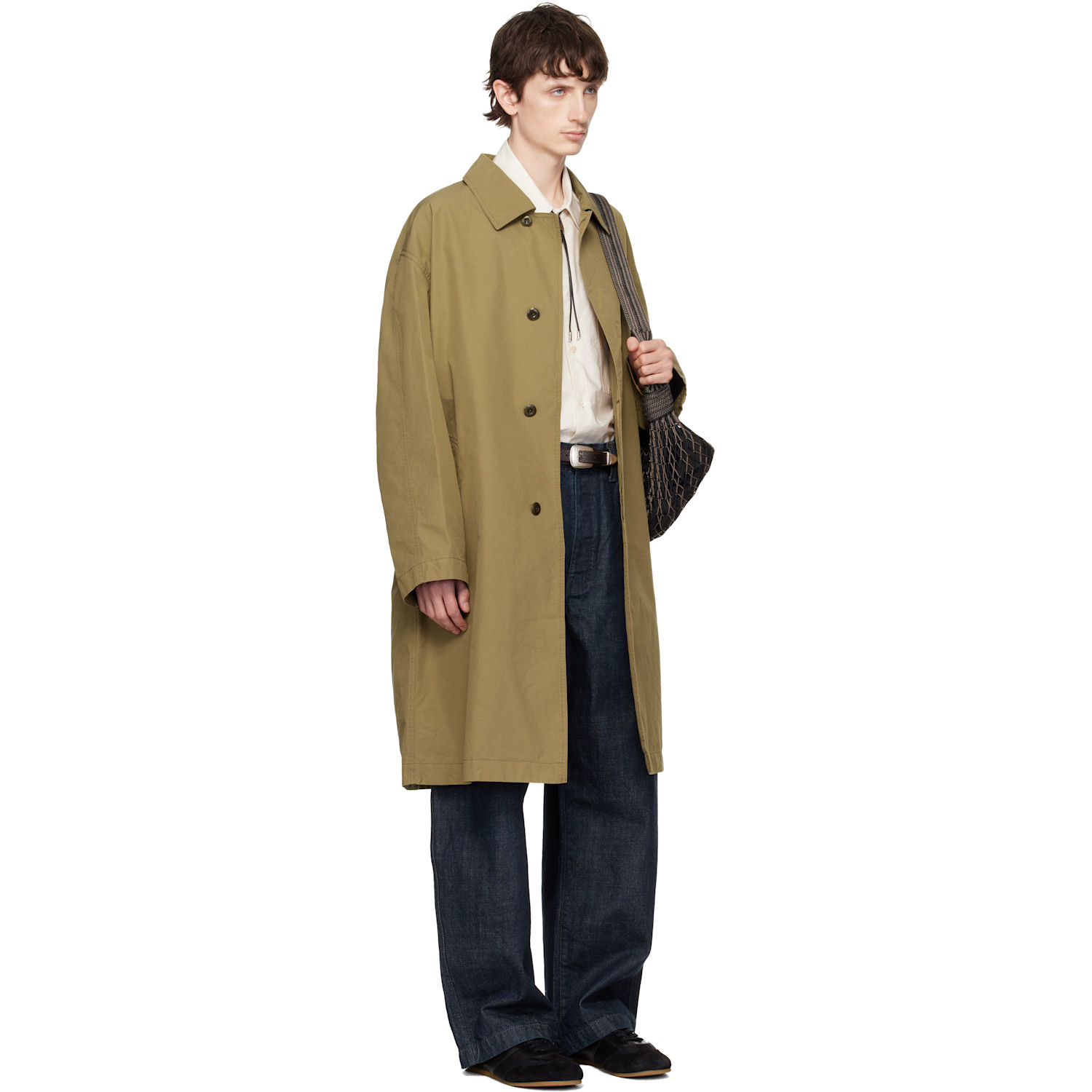  Lemaire Tan Ventile Cotton Car Coat 