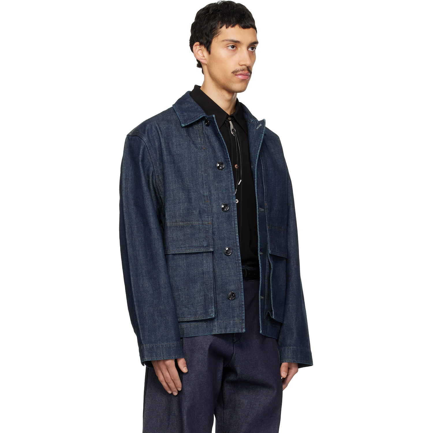  Lemaire Blue Boxy Denim Jacket 