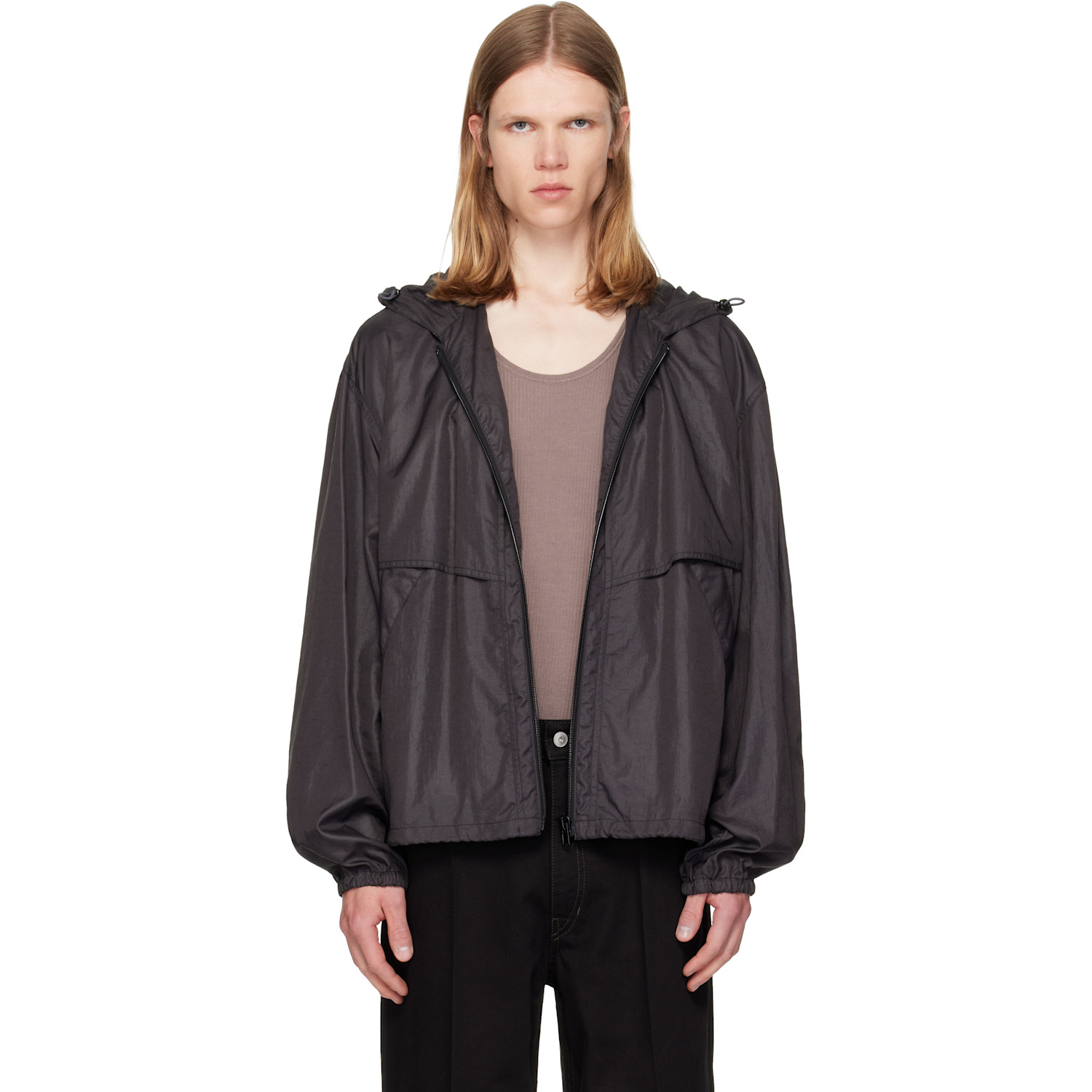 LEMAIRE Gray Windbreaker Jacket