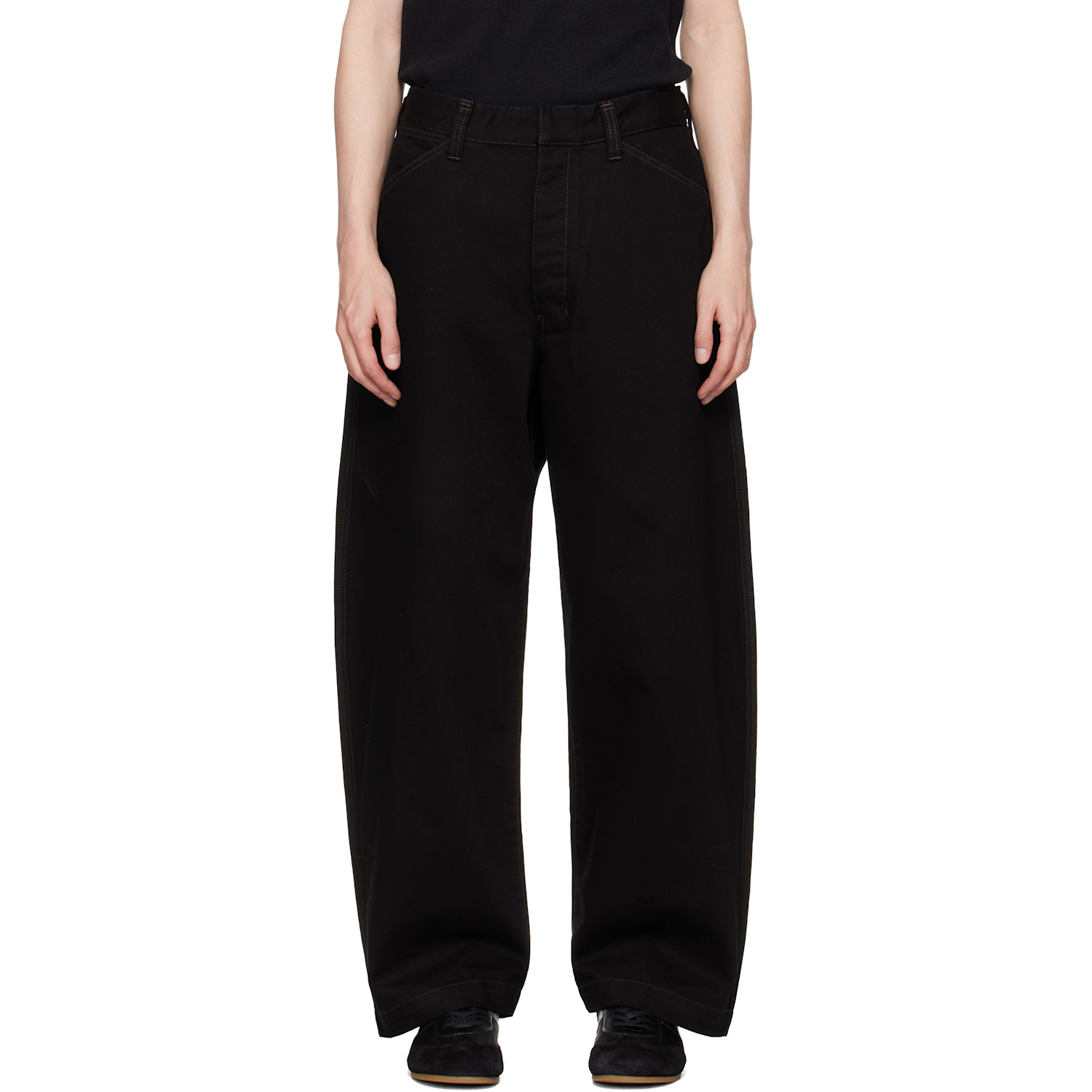 LEMAIRE Black Maxi Workwear Jeans