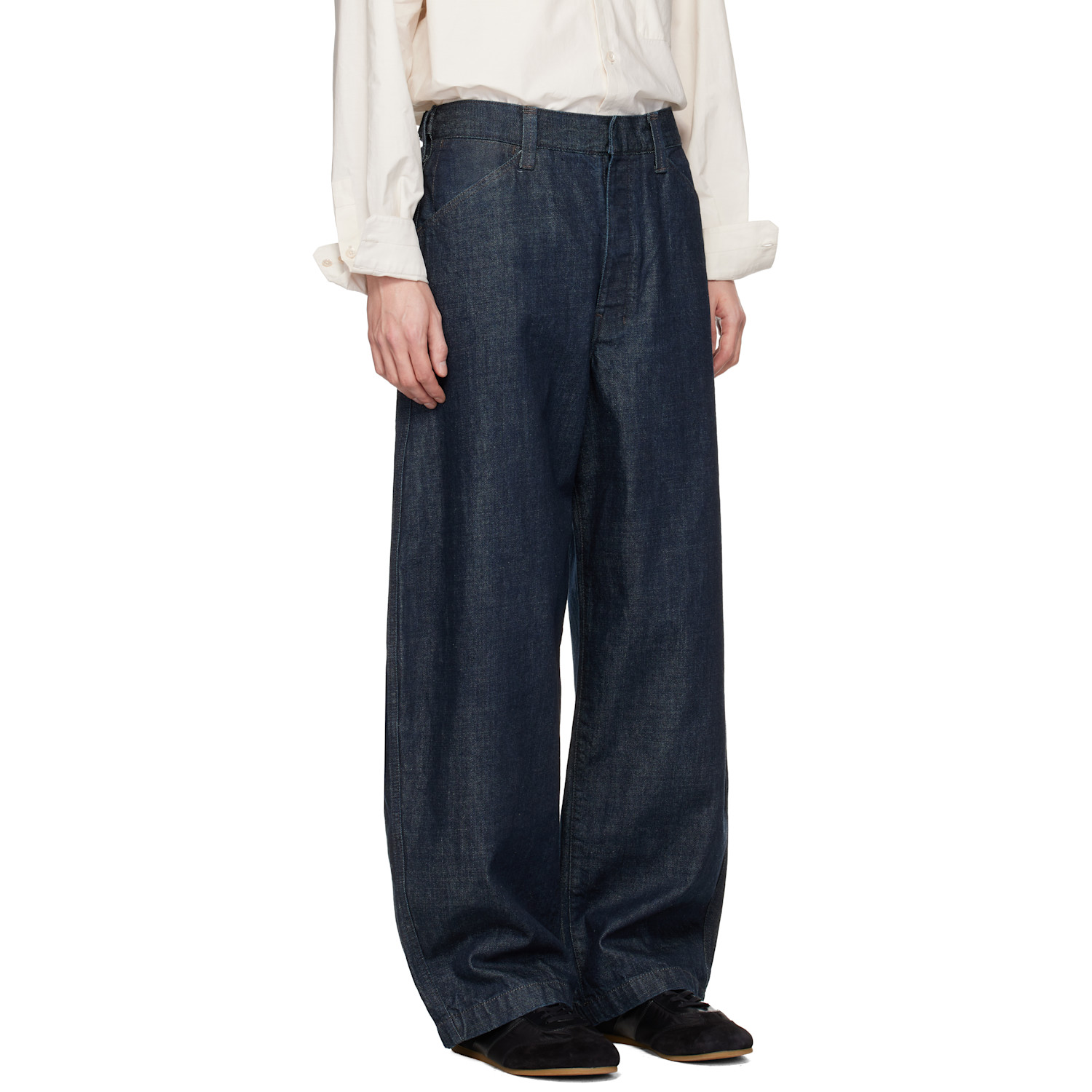  Lemaire Blue Maxi Workwear Jeans 