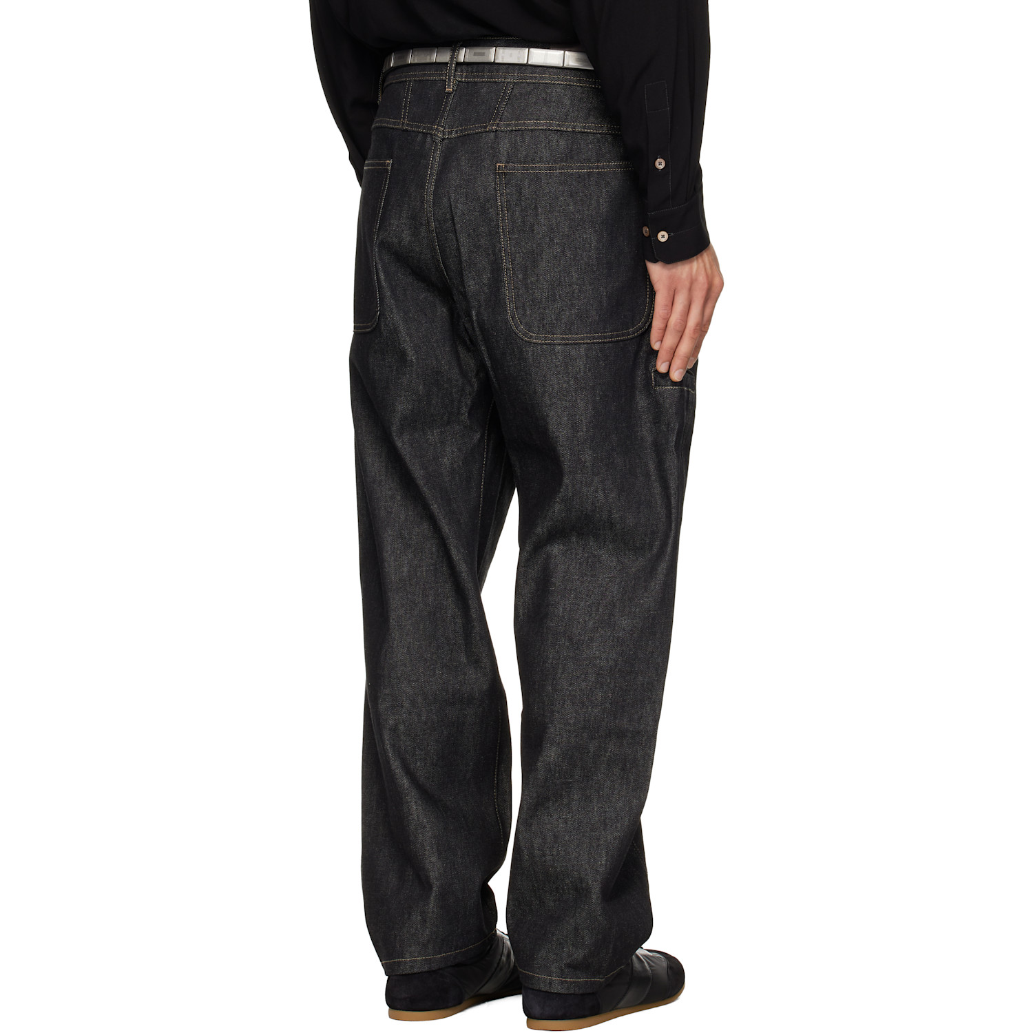  Lemaire Navy Twisted Workwear Jeans 