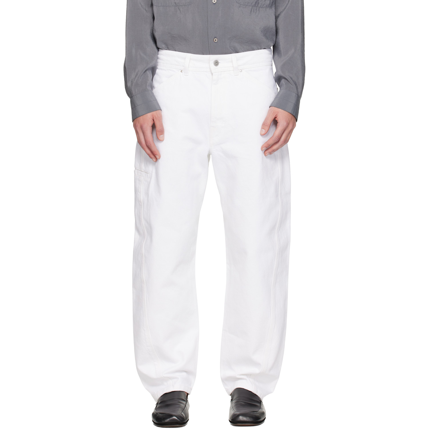 LEMAIRE White Twisted Workwear Jeans