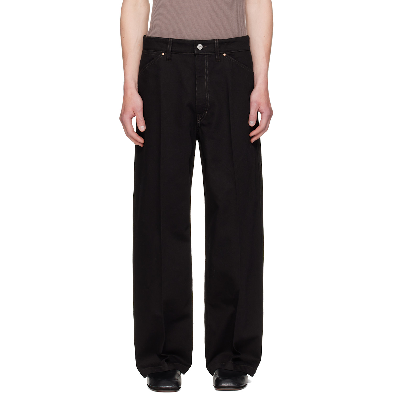 LEMAIRE Black Wide Jeans