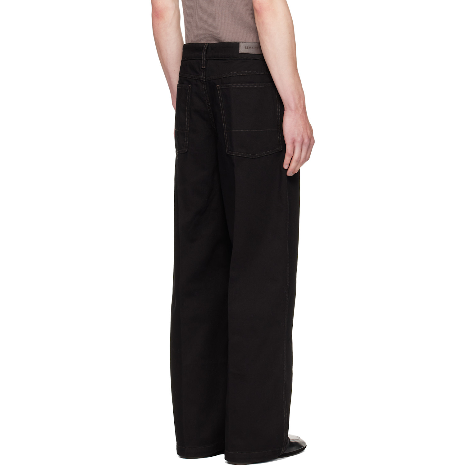  Lemaire Black Wide Jeans 