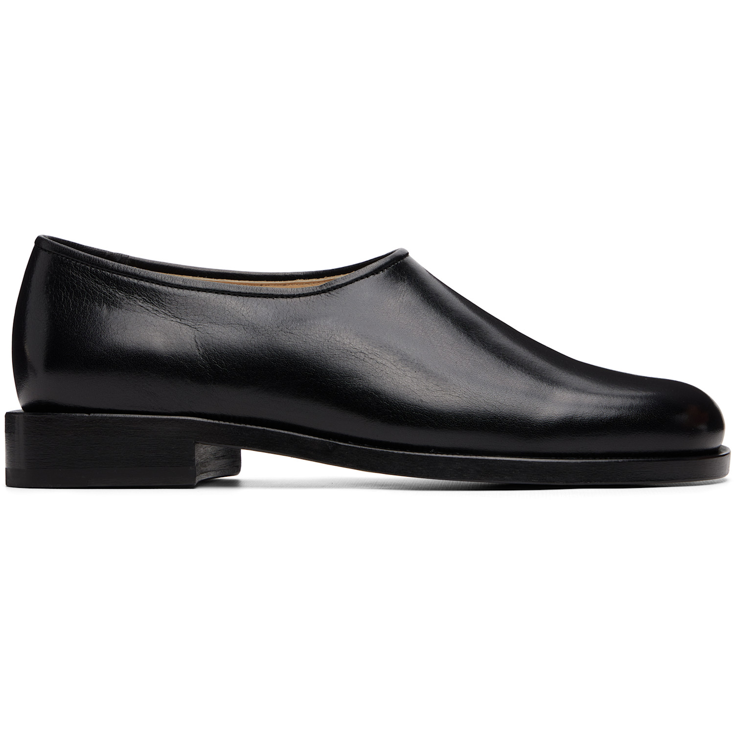 LEMAIRE Black Anatomic Slip On Loafers