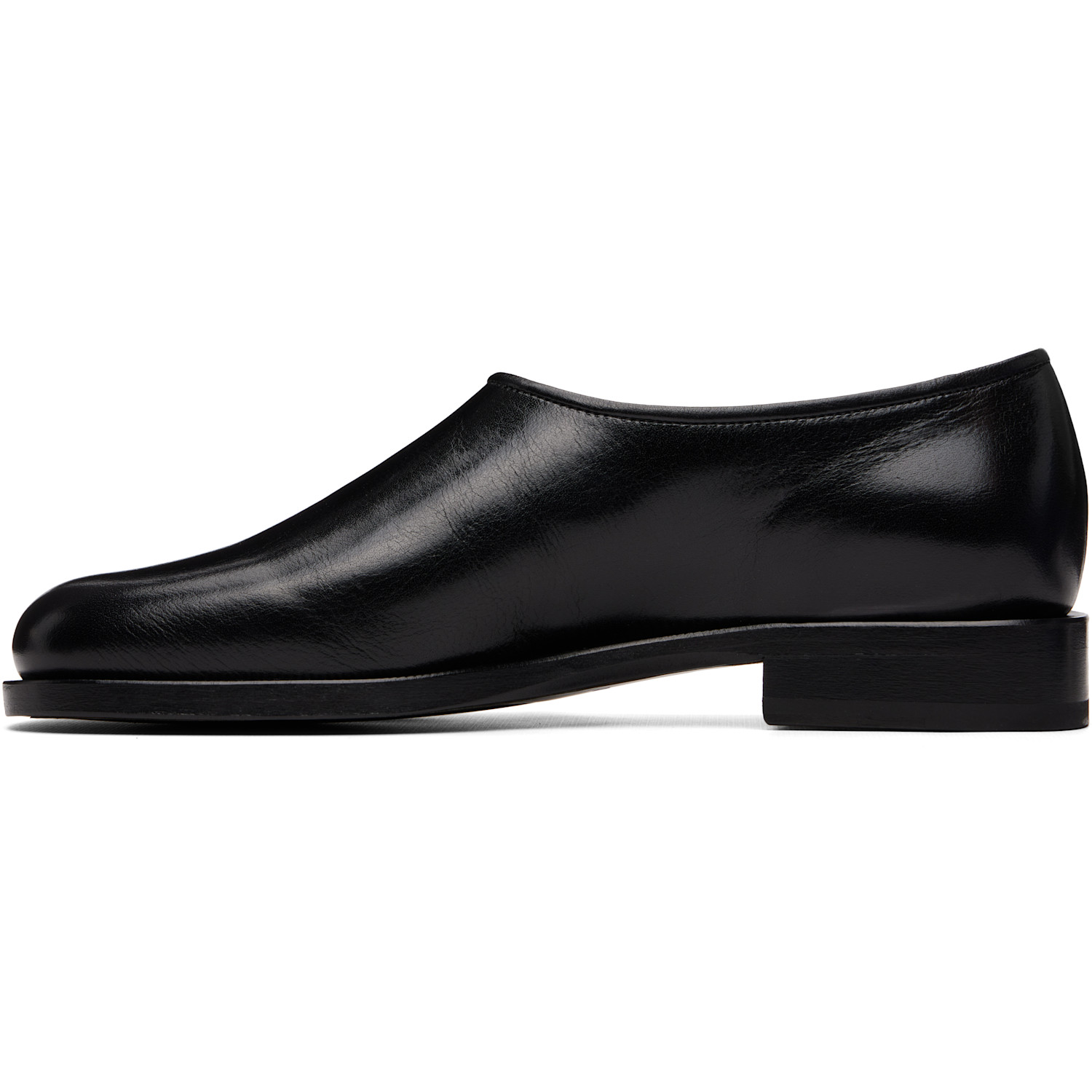  Lemaire Black Anatomic Slip On Loafers 