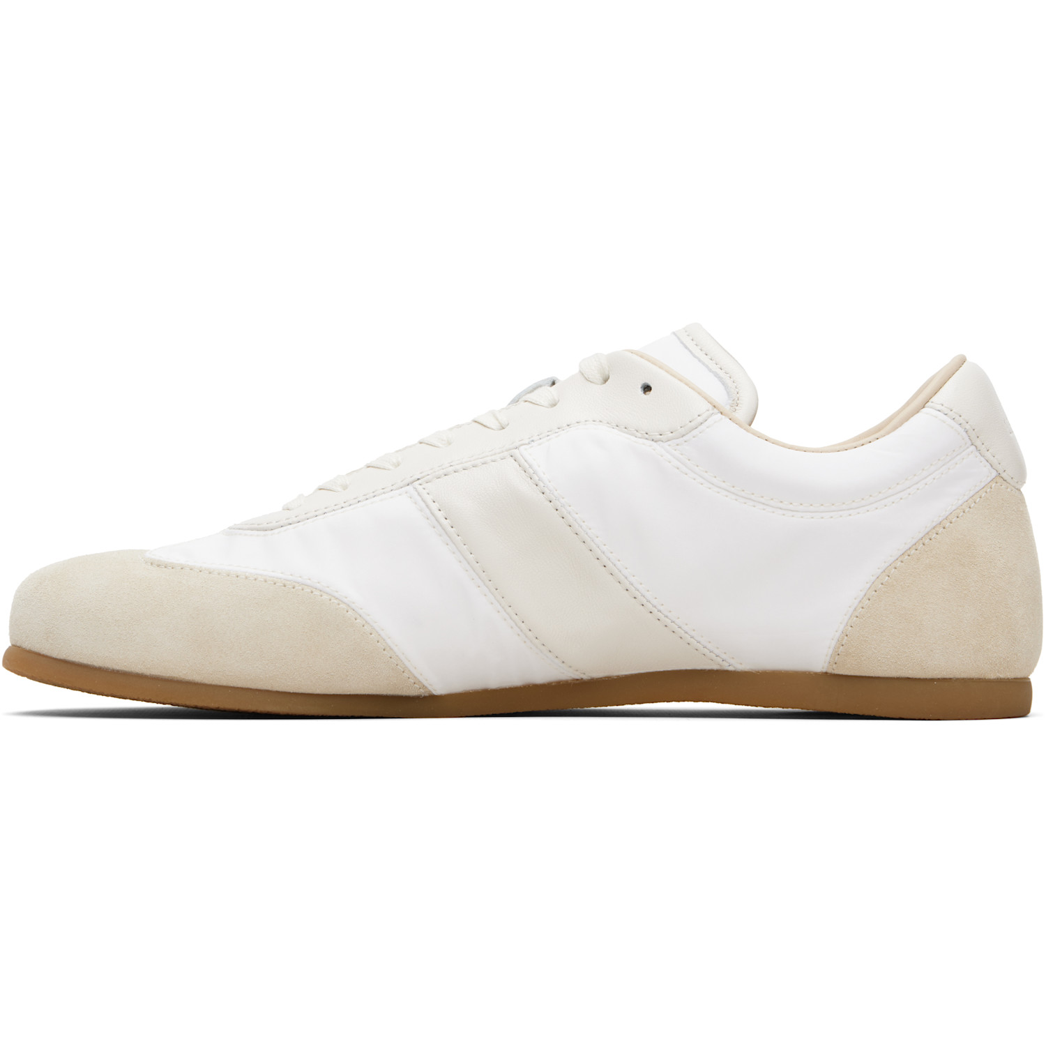  Lemaire White & Beige Soft Runner Sneakers 