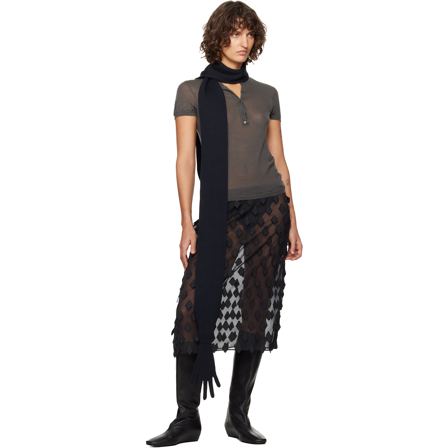  Paloma Wool Gray Flauta Scarf 