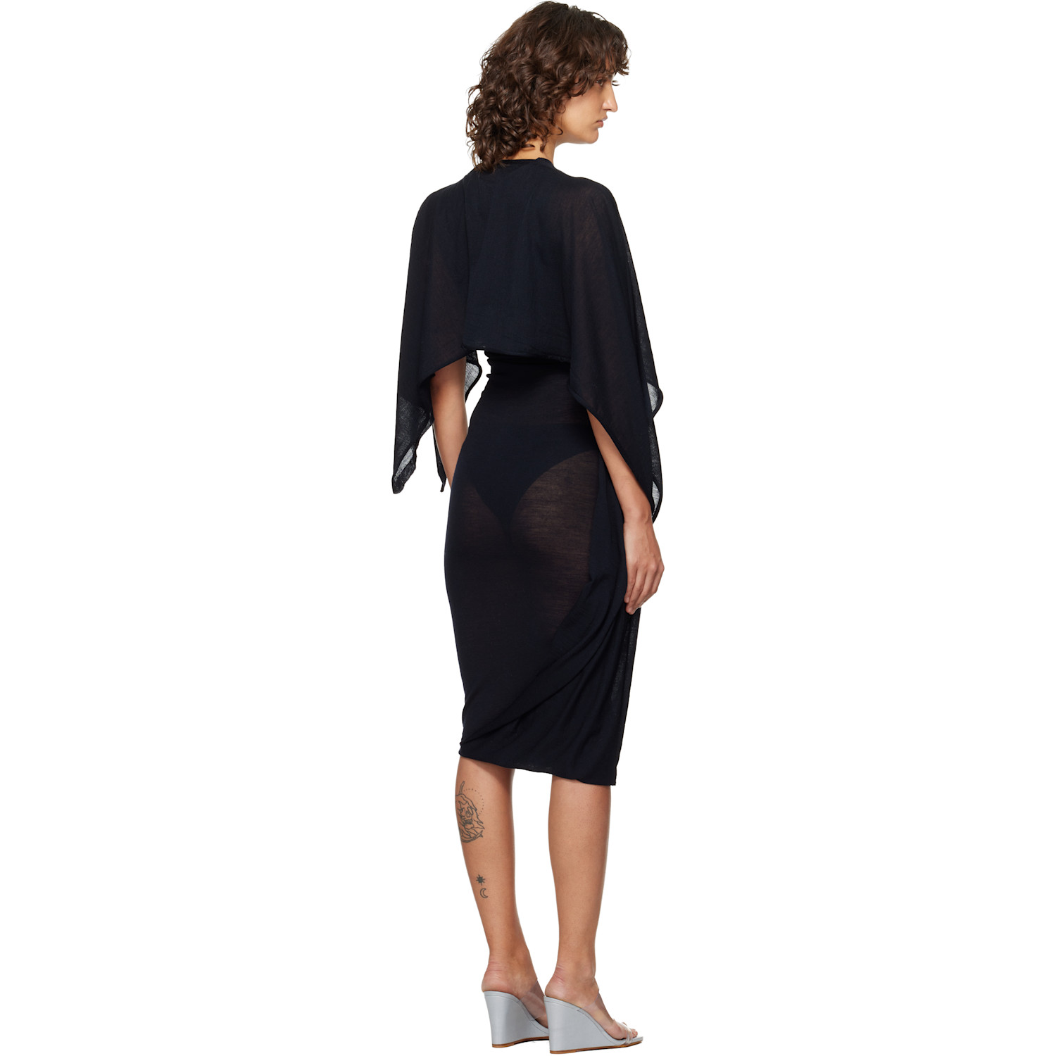  Paloma Wool Black Willy Midi Dress 