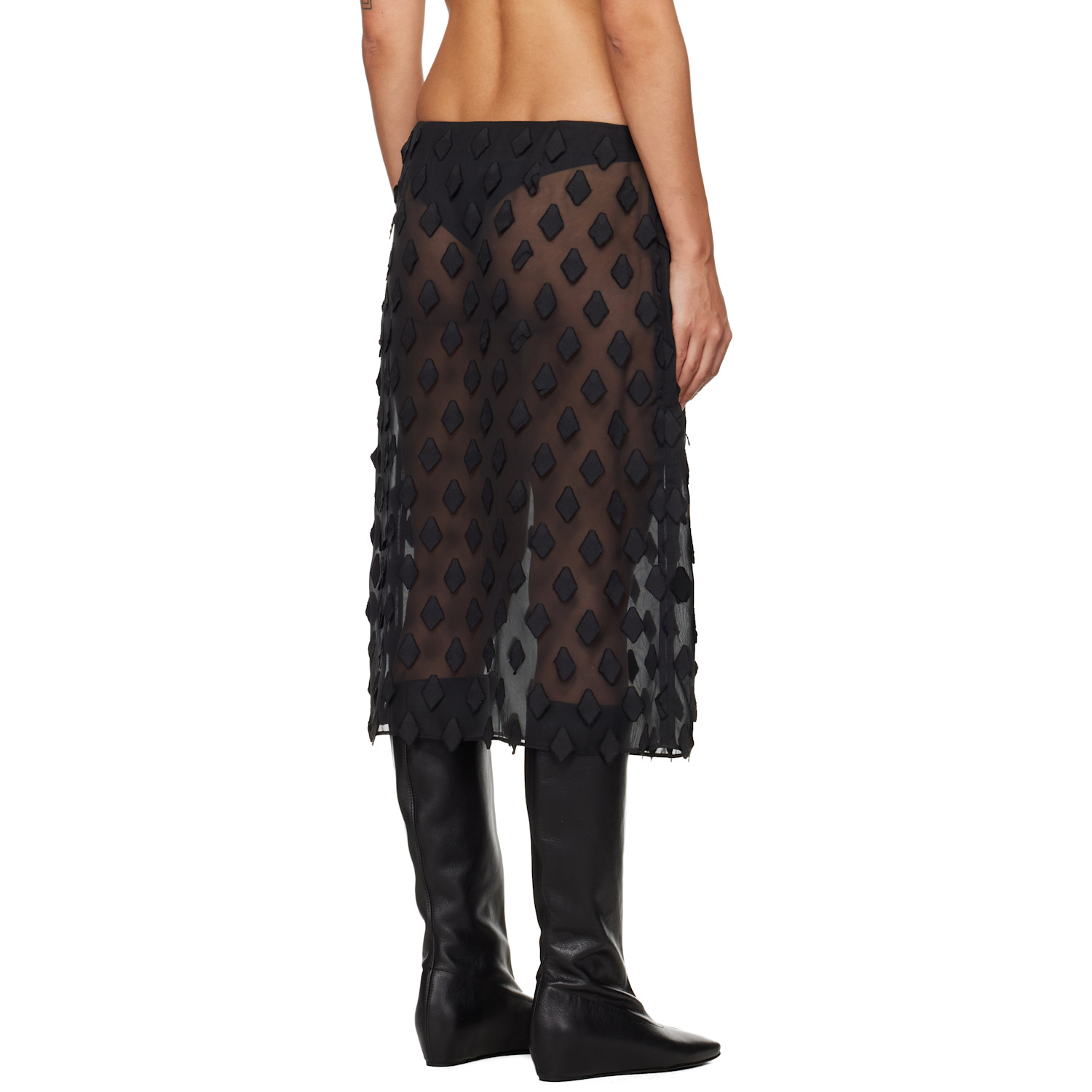  Paloma Wool Black Tris Midi Skirt 