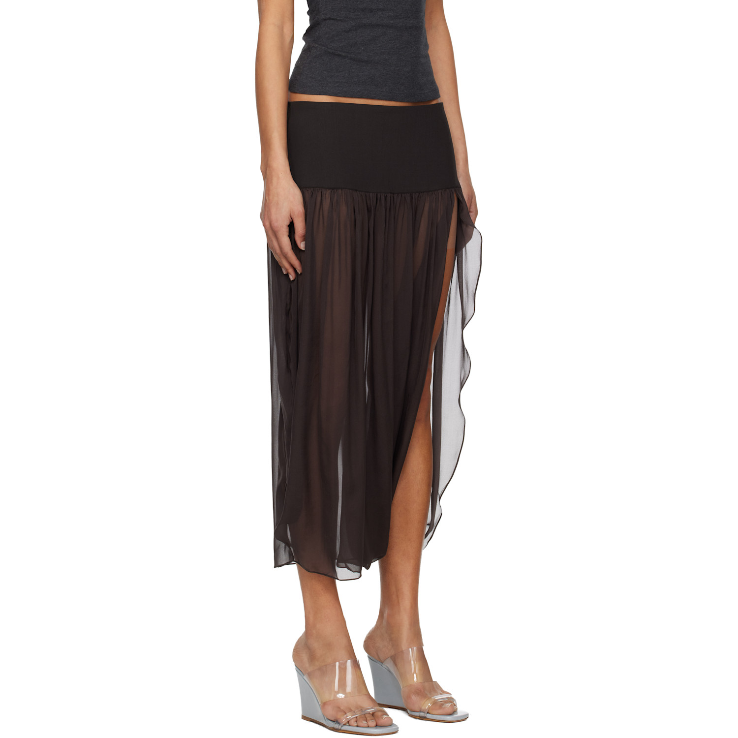  Paloma Wool Brown Mila Midi Skirt 