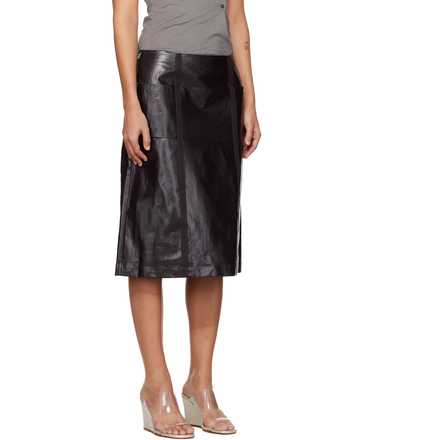  Paloma Wool Brown Fuster Midi Skirt 