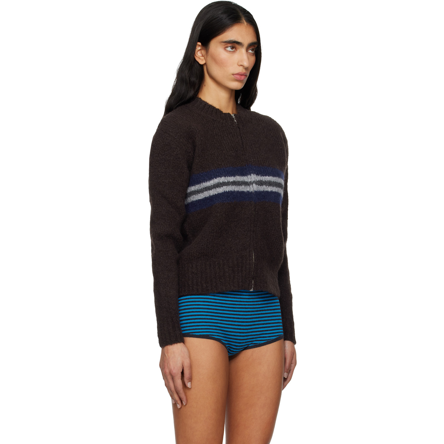  Paloma Wool Brown Penalti Zip Sweater 
