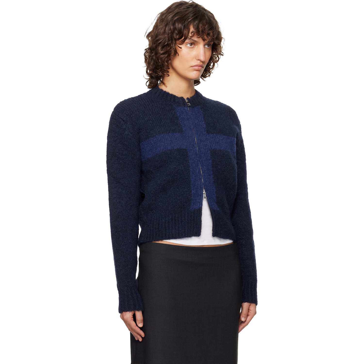 Paloma Wool Navy Cruz Zip Sweater 