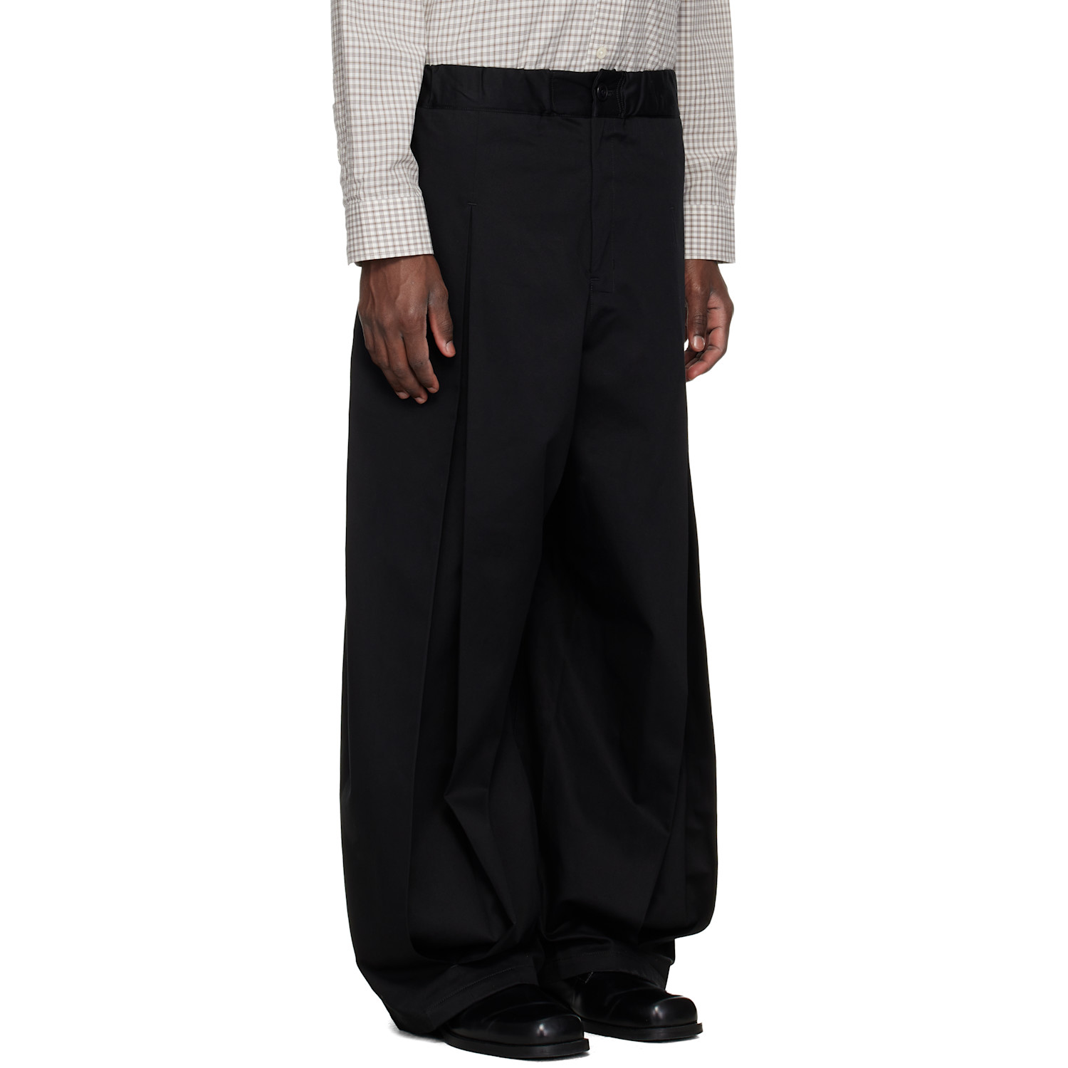  Sage Nation Black Box Pleat Trousers 