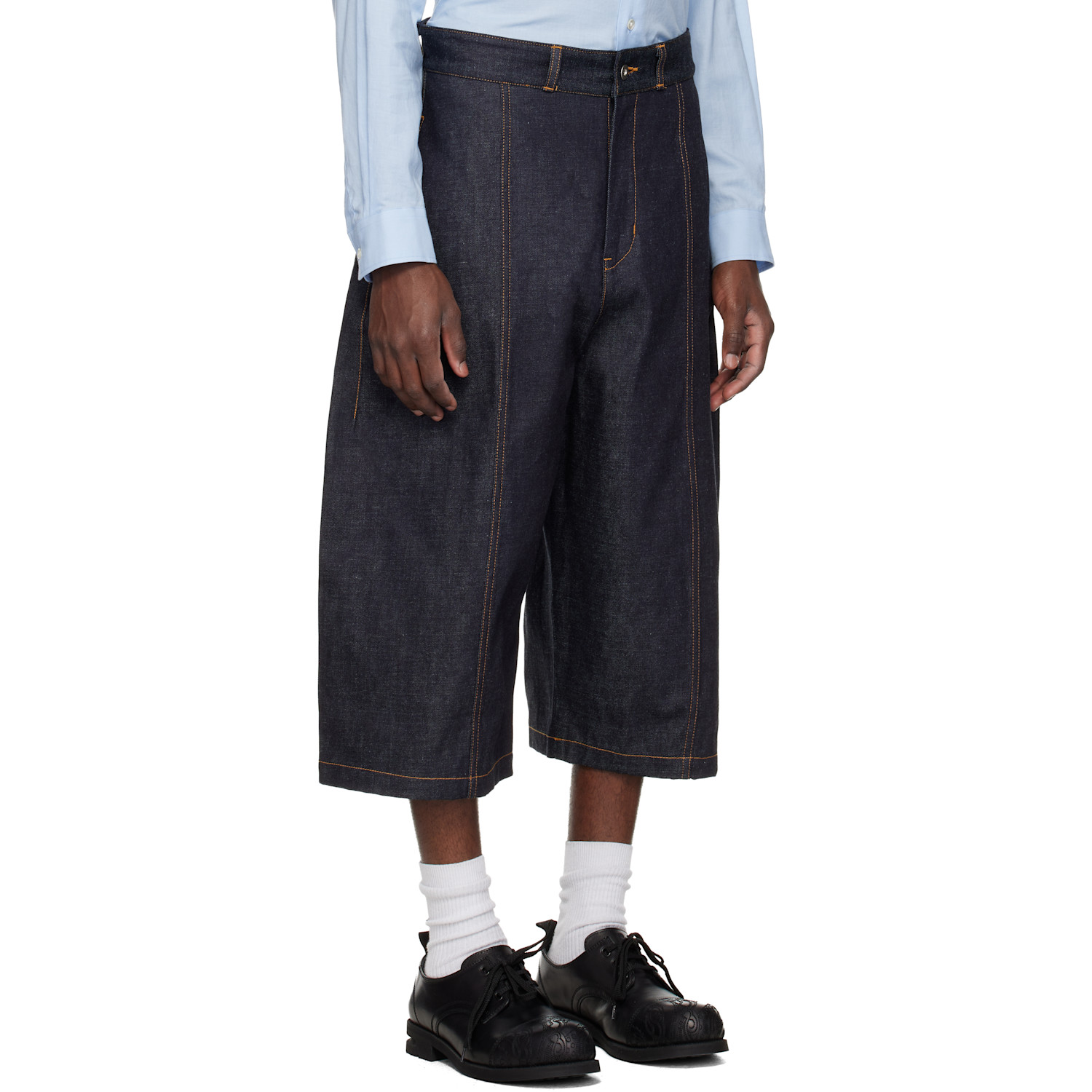  Sage Nation Indigo Welt Denim Shorts 