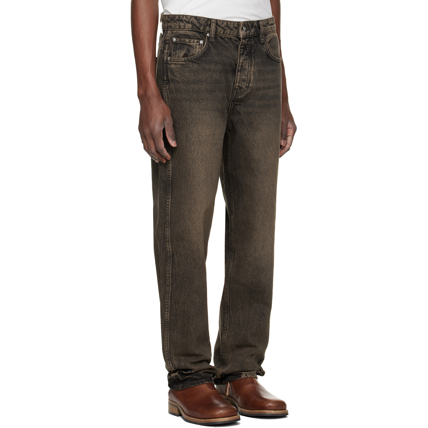  Represent Brown R2 Straight Leg Jeans 