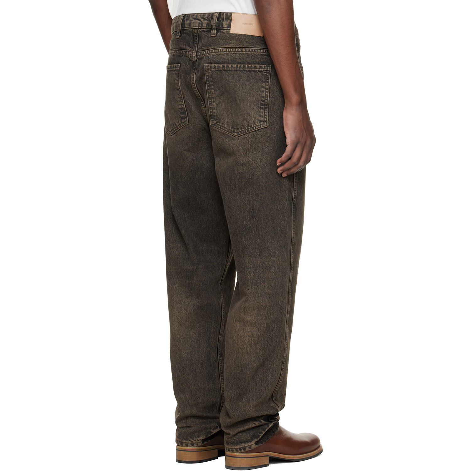  Represent Brown R2 Straight Leg Jeans 