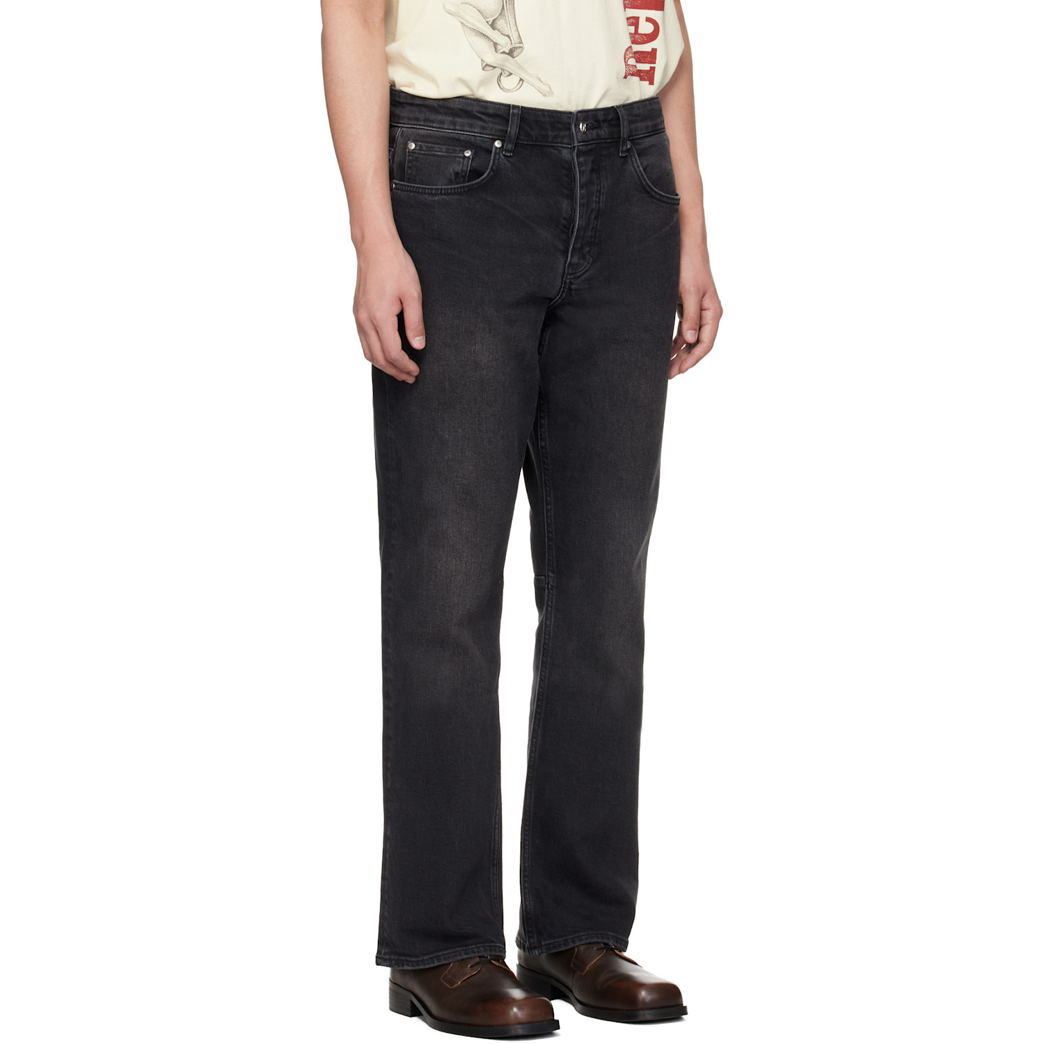 Represent Black Kick Flare Jeans 