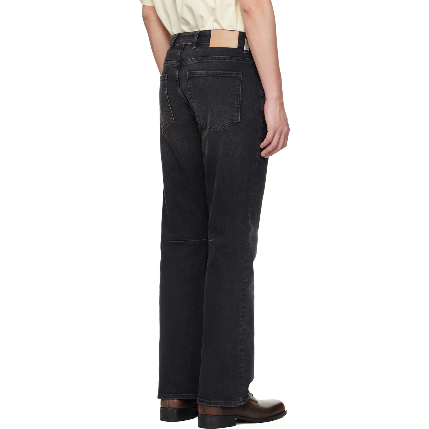  Represent Black Kick Flare Jeans 