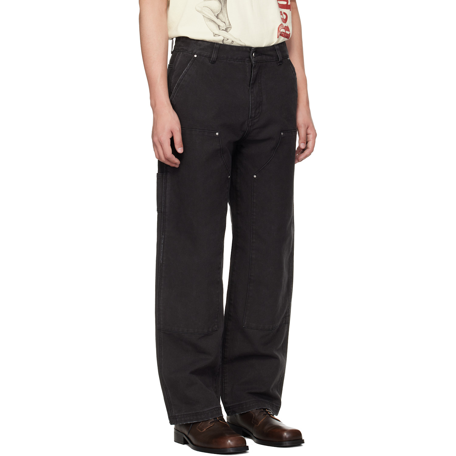  Represent Black Heaton Workwear Trousers 
